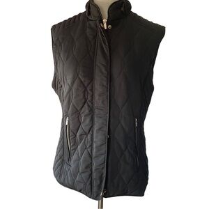 Kelso black puffer zip  up sleeveless vest